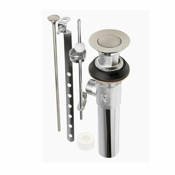 Thrifco Plumbing 1-1/4 Inch Sink Drain Pop-up Waste Assembly, Satin Nickel 4402290